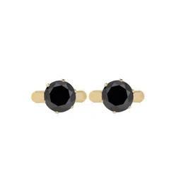 bodha Gold-Toned & Black Round Cufflinks-image-18