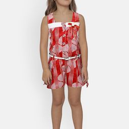 Peppermint Girls Red & White Printed Basic Jumpsuit-picture-31