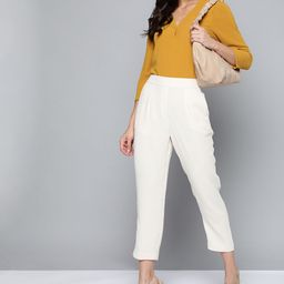 Chemistry Mustard Yellow Solid Textured V-Neck Top-picture-12