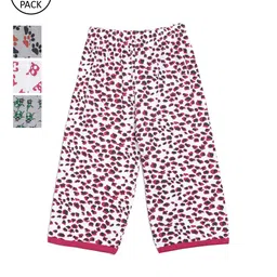 SINI MINI Girls White & Pink Printed Regular Fit Capris-image-31