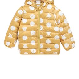 Kids On Board Unisex Kids Mustard Printed Puffer Jacket-image-15