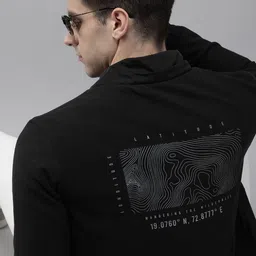 SPYKAR Printed Bomber Jacket With Detachable Hood-image-29