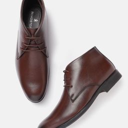 Roadster Men Coffee Brown Solid Derbys-12