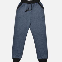 TINY HUG Boys Blue Solid Slim-Fit Joggers-63