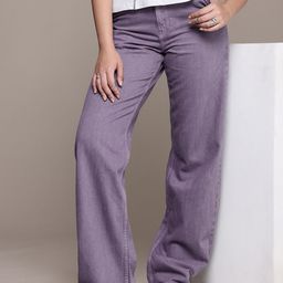 The Roadster Life Co. Women Pure Cotton High-Rise 90's Baggy Fit Light Fade Jeans-image-8