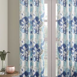 Soumya Blue & White Single Long Door Curtain-image-52