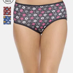 Red Rose Women Pack Of 3 Assorted Hipster Briefs Intima-XXL-image-93