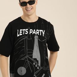 HERE&NOW Printed Drop-Shoulder Sleeves Pure Cotton T-shirt-picture-31