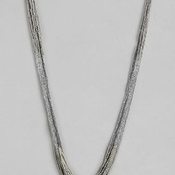 RICHEERA Gunmetal-Toned Silver-Plated Necklace-97