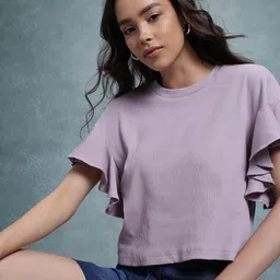 The Roadster Life Co. Extended Sleeves with Ruffles Crop Top-47