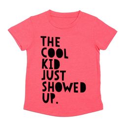 DOOR74 Unisex Kids Pink Printed Round Neck T-shirt-image-69