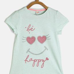 Kids On Board Green Printed Pure Cotton Regular Top-image-7