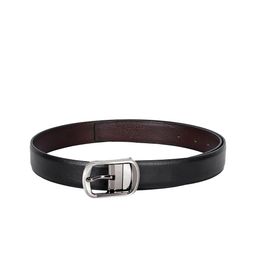 amicraft Men Black & Black Reversible Leather Solid Belt-image-65
