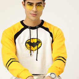 Kook N Keech Batman Men White Printed Sweatshirt-image-61