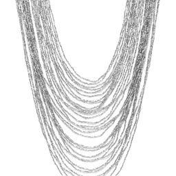 RICHEERA Women Silver-Plated Beaded Layered Necklace-5