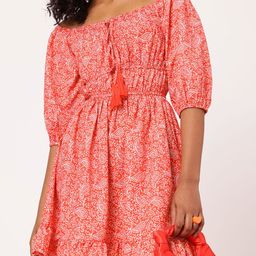DressBerry Paisley Perfection Printed Cinched Waist Off-Shoulder A-line Mini Dress-image-57