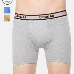 Dollar Bigboss Men Solid Pack of 3 Combed Cotton Classy Trunk MDTR-08-R1-PO3-BAIZ-12