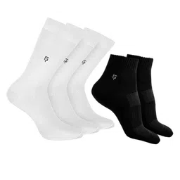 FOOTPRINTS Men Pack Of 5 Anti-Odour & Anti-Bacterial Ankle Length Socks-image-47