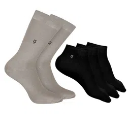 FOOTPRINTS Men Pack Of 5 Anti-Odour & Anti-Bacterial Ankle Length Socks-image-41