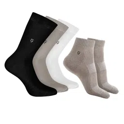 FOOTPRINTS Men Pack Of 5 Anti-Odour & Anti-Bacterial Ankle Length Socks-image-38