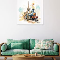 OLIVE TREE White & Orange Canvas Other Painting Wall Art-picture-44