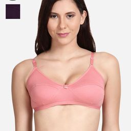 shyaway Pack Of 2 Peach-Coloured & Black Non Padded Non-Wired Bra-shyl-P2-0011-32B-picture-26