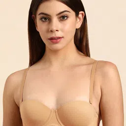 Triumph Women Beige Solid Underwired Half Cup Tshirt Bra122I485-image-5