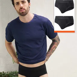 DaMENSCH Men DEO-SOFT Deodorizing Micro Modal Solid Briefs DAM-1-B-PACK-3-WB-picture-10