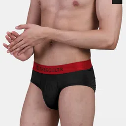 FREECULTR Pack Of 2 Anti Bacterial Micro Modal Airsoft Basic Briefs FC-L-B-RBLK-RBLK-02-picture-31