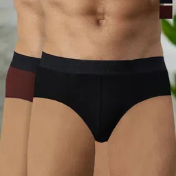 Heelium Men Pack Of 2Bamboo Super Soft & Odour Free Comfort Fit Briefs P2-BRIEF-BLKRED-S-picture-56