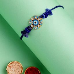 ADIVA Men Embellished Thread Rakhi With Roli Chawal Chandan & Greeting Card-image-83