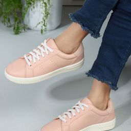 The Roadster Lifestyle Co. Women Pink Comfort Insole Contrast Sole Lace-Ups Sneakers-44