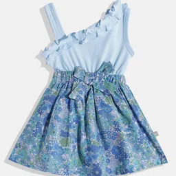 Moms Love Infant Girls Floral Print Fit & Flare Pure Cotton Dress-picture-54
