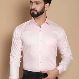 TAG 7 Straight Fit Spread Collar Long Sleeves Satin Cotton Formal Shirt-image-75