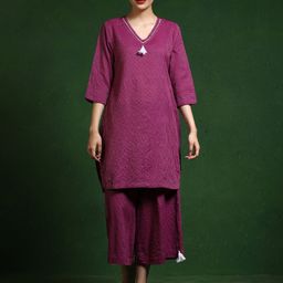 Jaipur Kurti Women Striped Regular Thread Work Pure Cotton Kurta with Palazzos-19