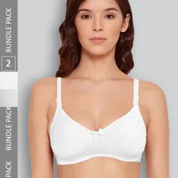 LYRA Pack Of 2 Combed Cotton Rich Full Coverage Spacer Bra-image-16