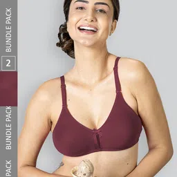 LYRA Pack Of 2 Cotton Rich Mesh Ladder Wire Free Moulded and Seamless Bra-image-65