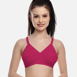 FIMS Pink Cotton Blend Non-Padded Everyday Bras MTR_Cross_Bra_Pink_B-picture-24