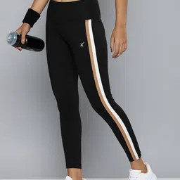 HRX by Hrithik Roshan Striped Rapid-Dry Training Tights-picture-24