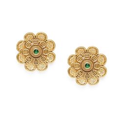 Estele Gold-Plated Floral Crystal Studs-24