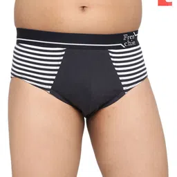 FRENCHIE Boys Pack Of 2 Striped Cotton Basic Briefs FR-BF-U1910-1X5-Navy-Red-XS-14