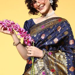 Saree mall Ethnic Motifs Saree With Woven Design Border-image-52