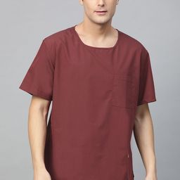 DENNISON Men Maroon Solid Comfort Fit Straight Kurta-image-53