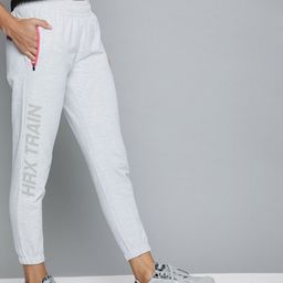 HRX by Hrithik Roshan Women Grey Melange Solid Slim Fit Training Joggers-image-29