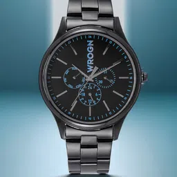 WROGN Men Brass Printed Dial & Straps Analogue Multi Function Watch-1