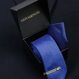 MUTAQINOTI Men Printed Silk Blend Necktie Accessory Gift Set-picture-14