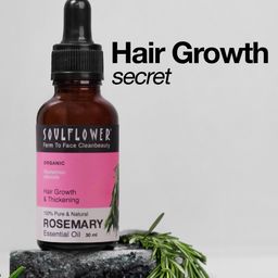 Soulflower Rosemary Essential Oil for Hair Growth & Scalp Nourishment - 30ml-30