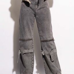FREAKINS Women Charcoal Grey Straight Fit High-Rise Heavy Fade Clean Look Cotton Jeans-image-55