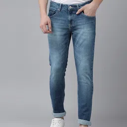 SPYKAR Men Slim Fit Low-Rise Heavy Fade Stretchable Jeans-image-39