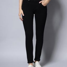 High Star Women Black Slim Fit High-Rise Clean Look Jeans-image-66